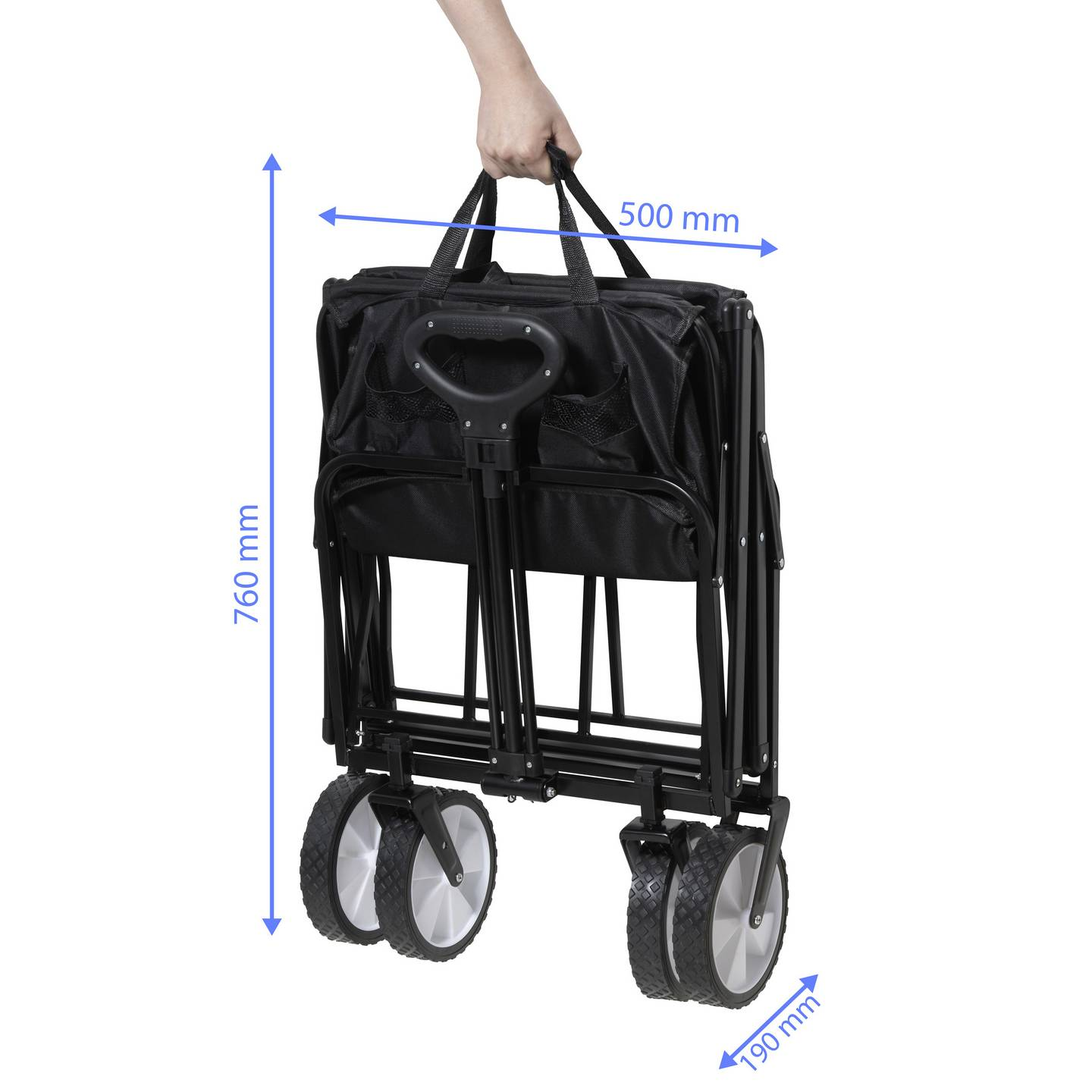B-Ware Toolcraft Bollerwagen Handwagen Transportwagen Faltbar Stahl 80 Kg Polypropy330 - 4064161334028