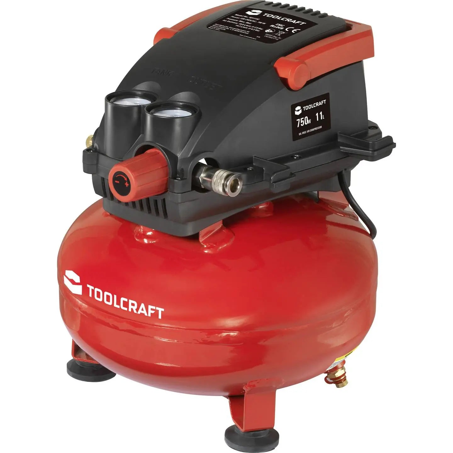 B-Ware Toolcraft Druckluft Kompressor Luftverdichter 11 L 8 Bar Kompressorgerät - 4064161471679