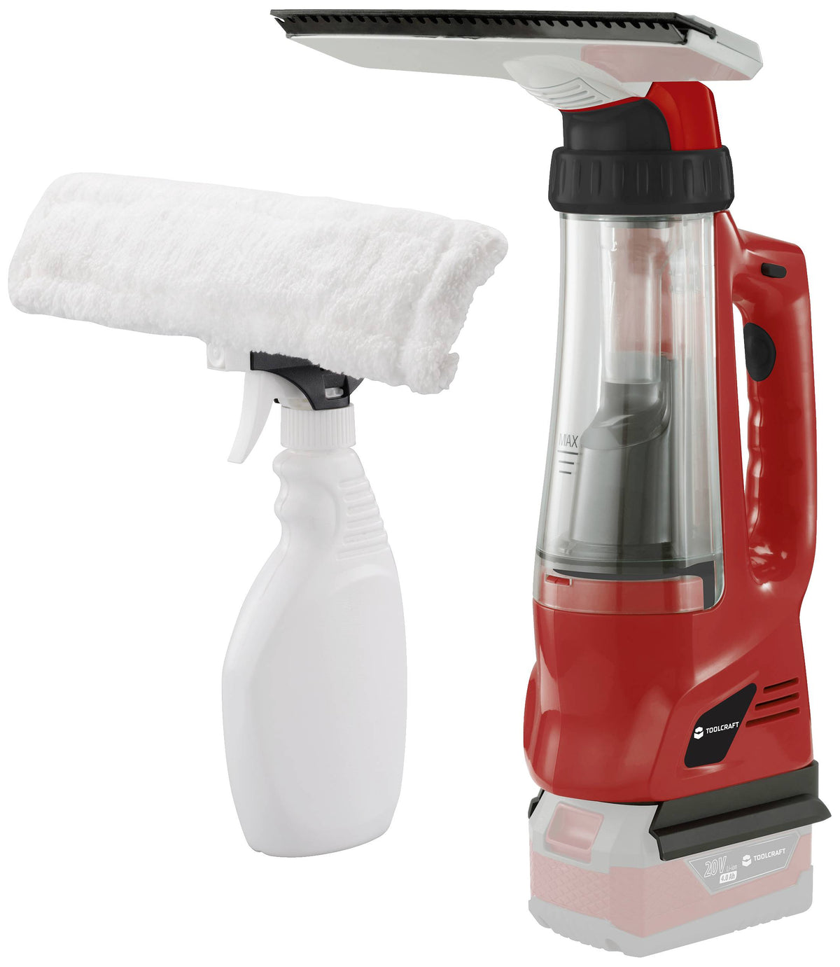 TOOLCRAFT CWC-L0120 TAWB-200 Fenstersauger Fensterreiniger Abzieher Schwarz R780 - 4064161250045