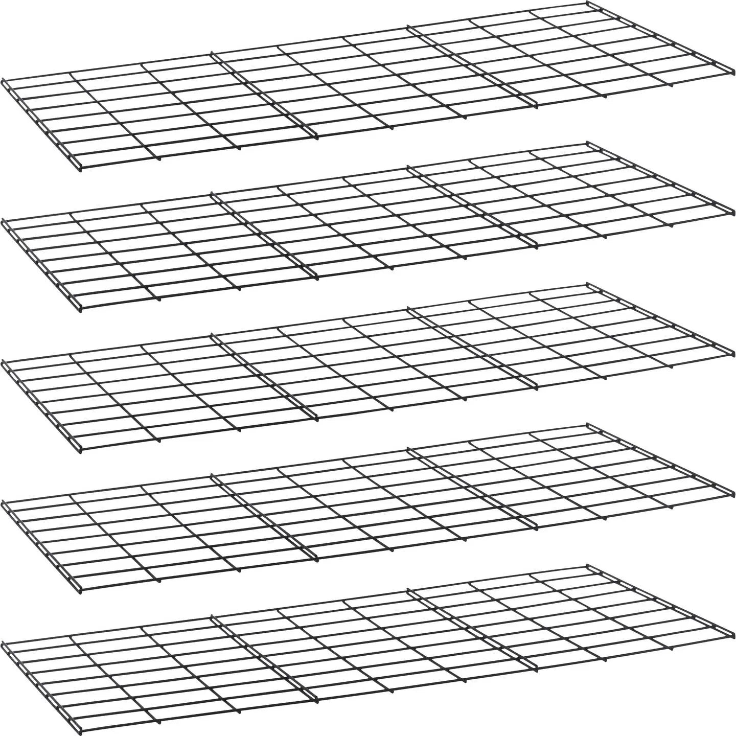 B-Ware Toolcraft Gitterrostboden Fachboden Regal Schwarz Schwerlast 5er Pack 2 Sets - 4064161472928