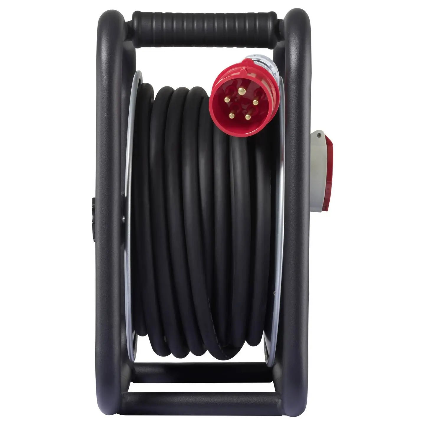B-Ware Sygonix Kabeltrommel Kabelrolle 2x Schuko 1x Cee Stecker Schwarz Outdoor 20 M - 4064161478722