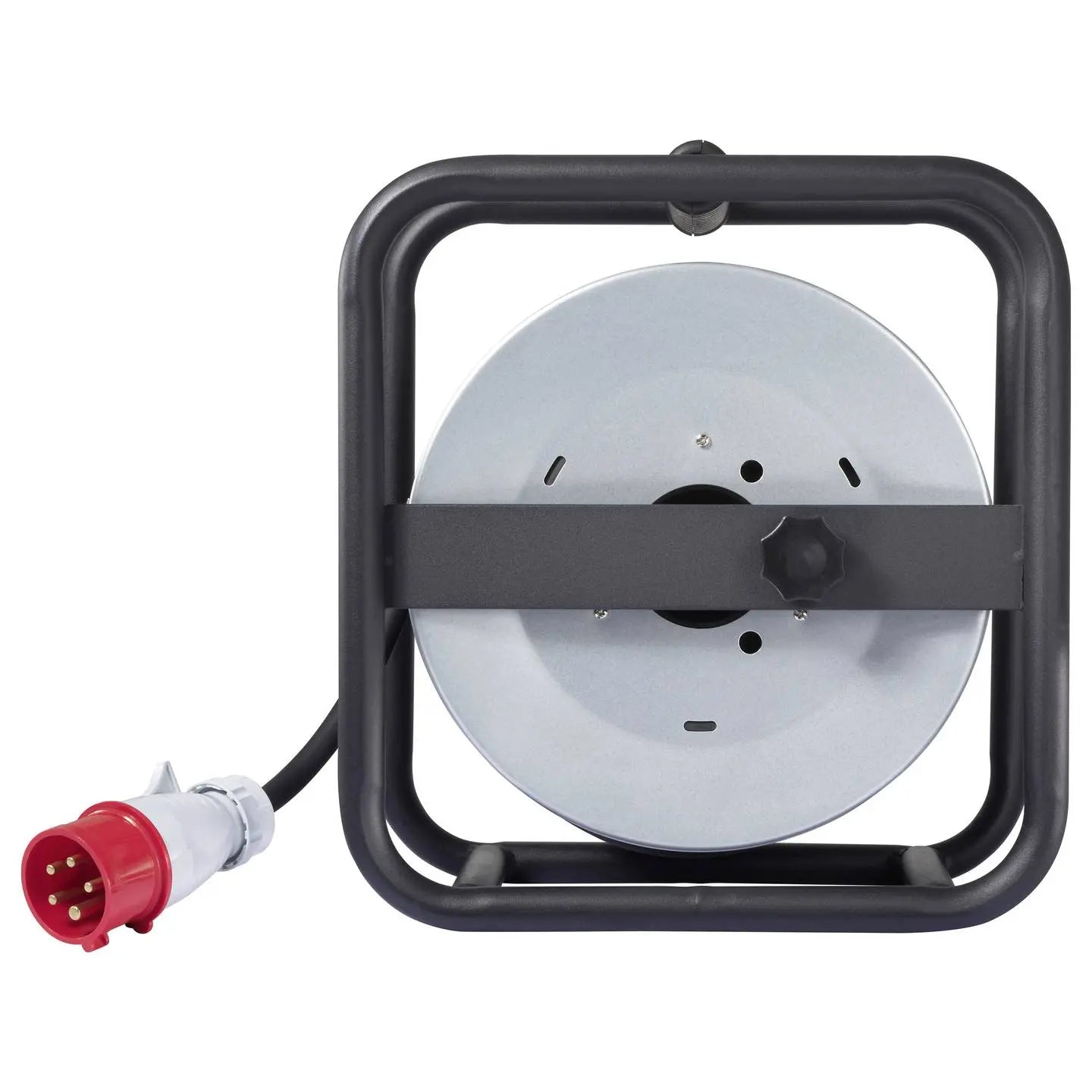 B-Ware Sygonix Kabeltrommel Kabelrolle 2x Schuko 1x Cee Stecker Schwarz Outdoor 20 M - 4064161478722