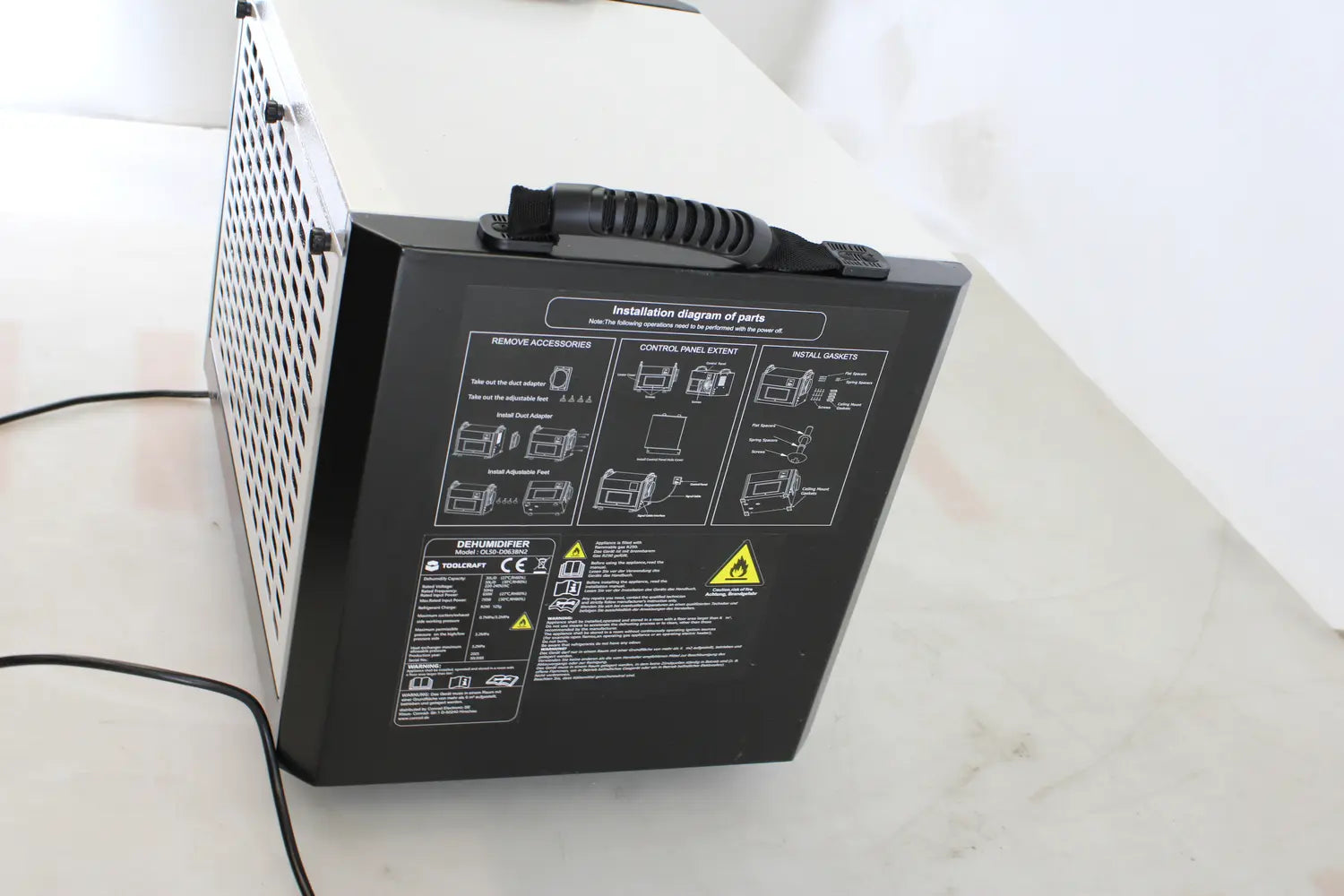 B-Ware Toolcraft Luftentfeuchter Entfeuchter Industrie Tc50 Grau Lcd Siehe Text/Foto - 4064161471402
