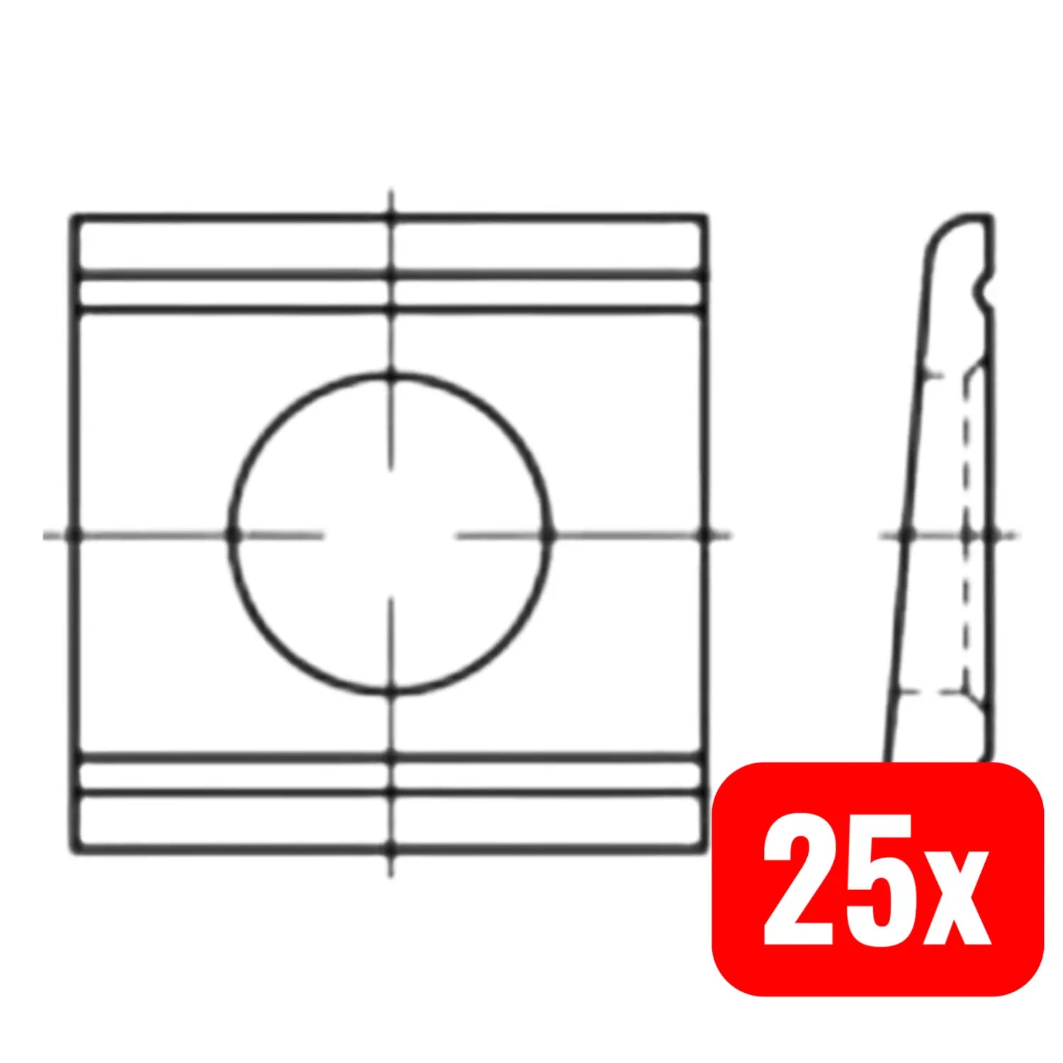 B-Ware Toolcraft Keilscheiben 139587 Scheiben 28 Mm Stahl Din6918 U Profil Bau 25 Stück - 4053199231287
