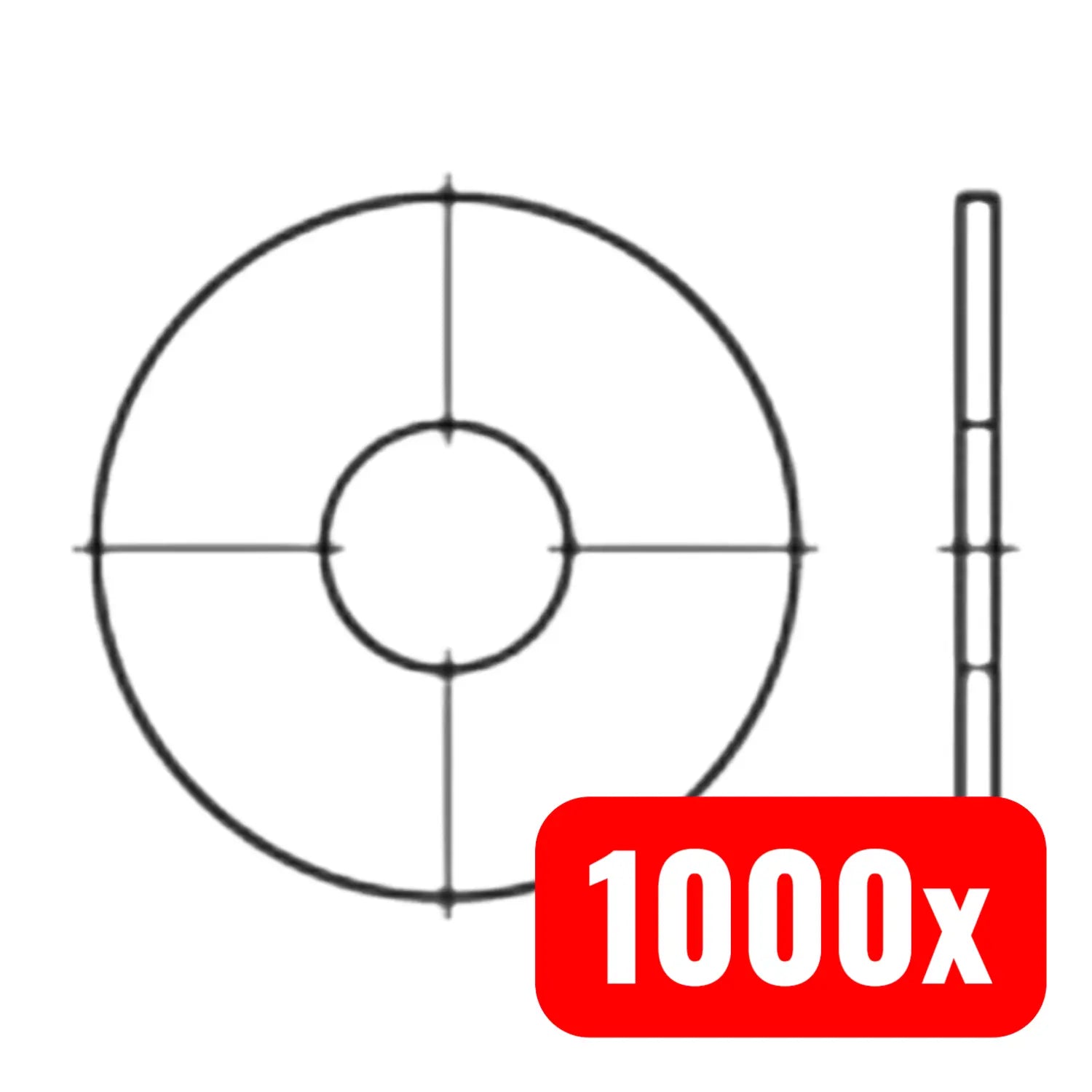 B-Ware Toolcraft Kotflügelscheiben Unterlegscheiben Stahl Galvan Verzinkt 1000 Stück - 4053199304431