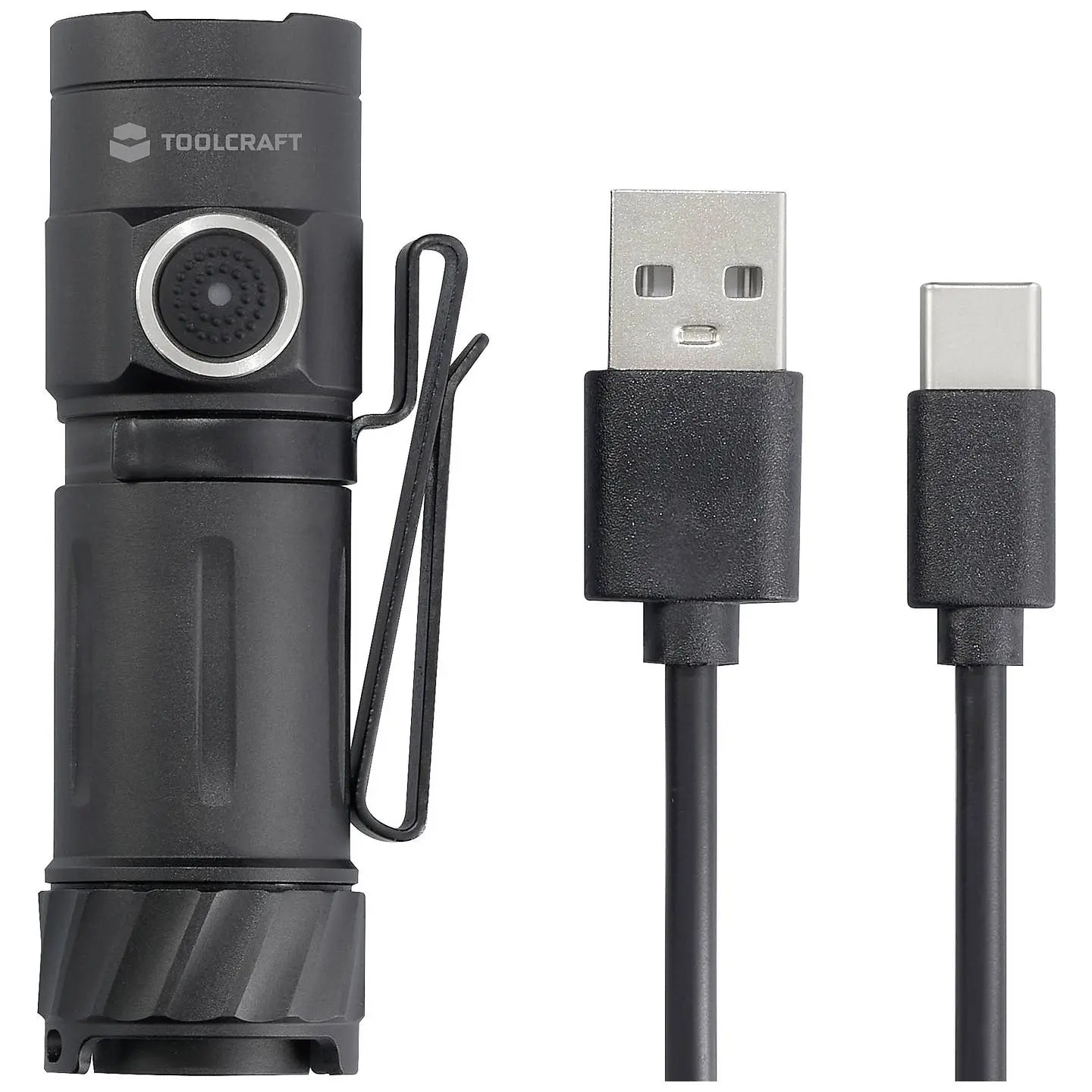 B-Ware Toolcraf Led Taschenlampe Mini Lampe Akku Schwarz Verstellbar Aluminiumlegierung - 4064161336367