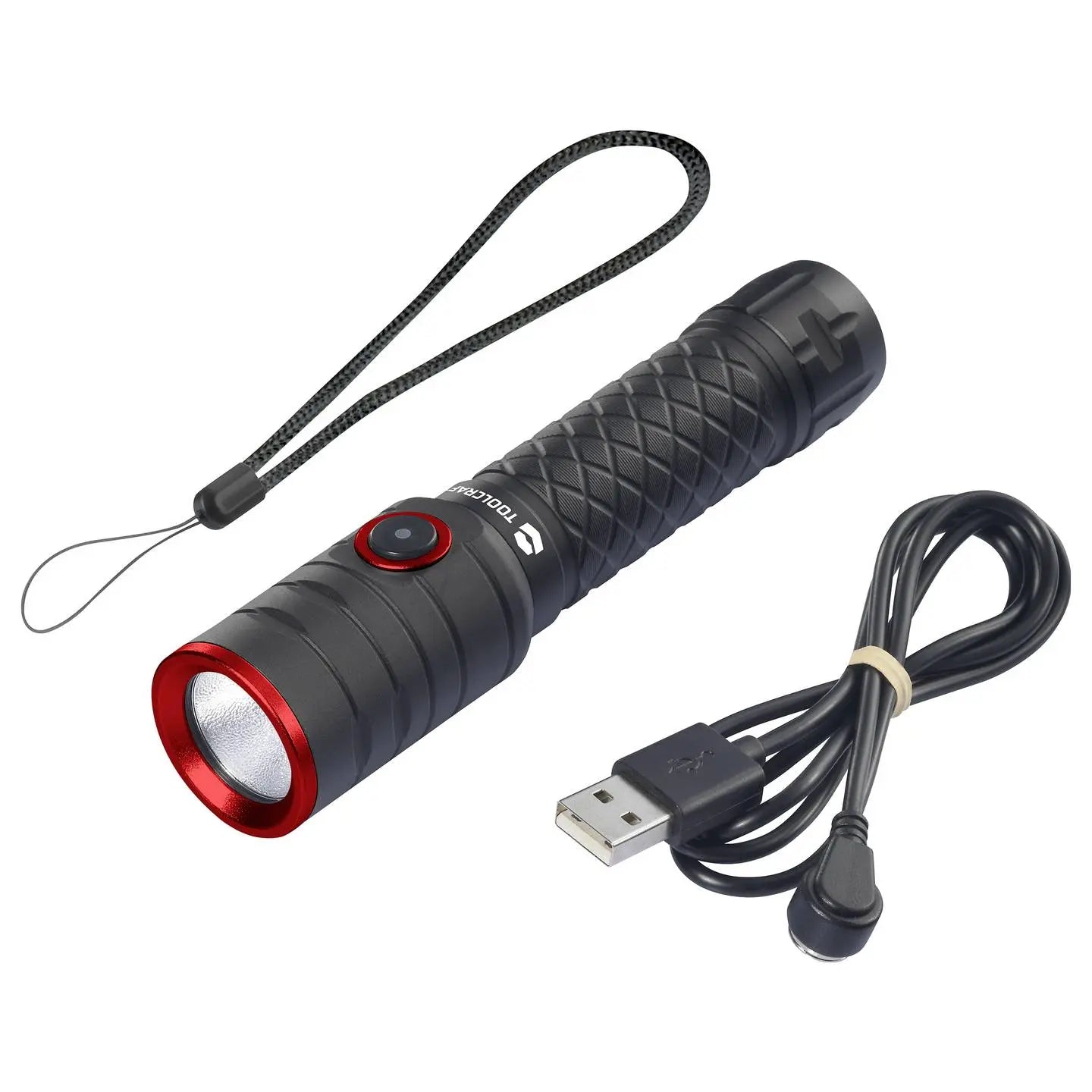 B-Ware Toolcraft Taschenlampe Handlampe Led Stroboskopmodus Akku Wiederaufladbar 1000lm - 4064161342351