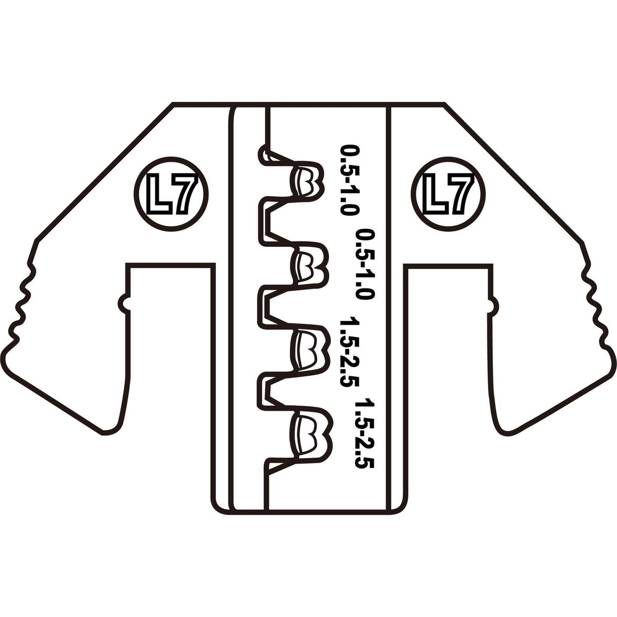 TOOLCRAFT Crimpgesenk Einsatz JPT 2.8K Kontakt Junior PZ-500 0.5-2.5mm² - 4064161259673
