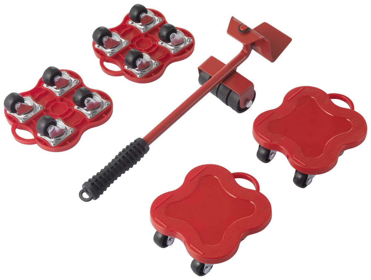 TOOLCRAFT Möbelheber Transportroller Set 400kg Traglast 4 Räder Stahl 116x130mm - 4064161219325