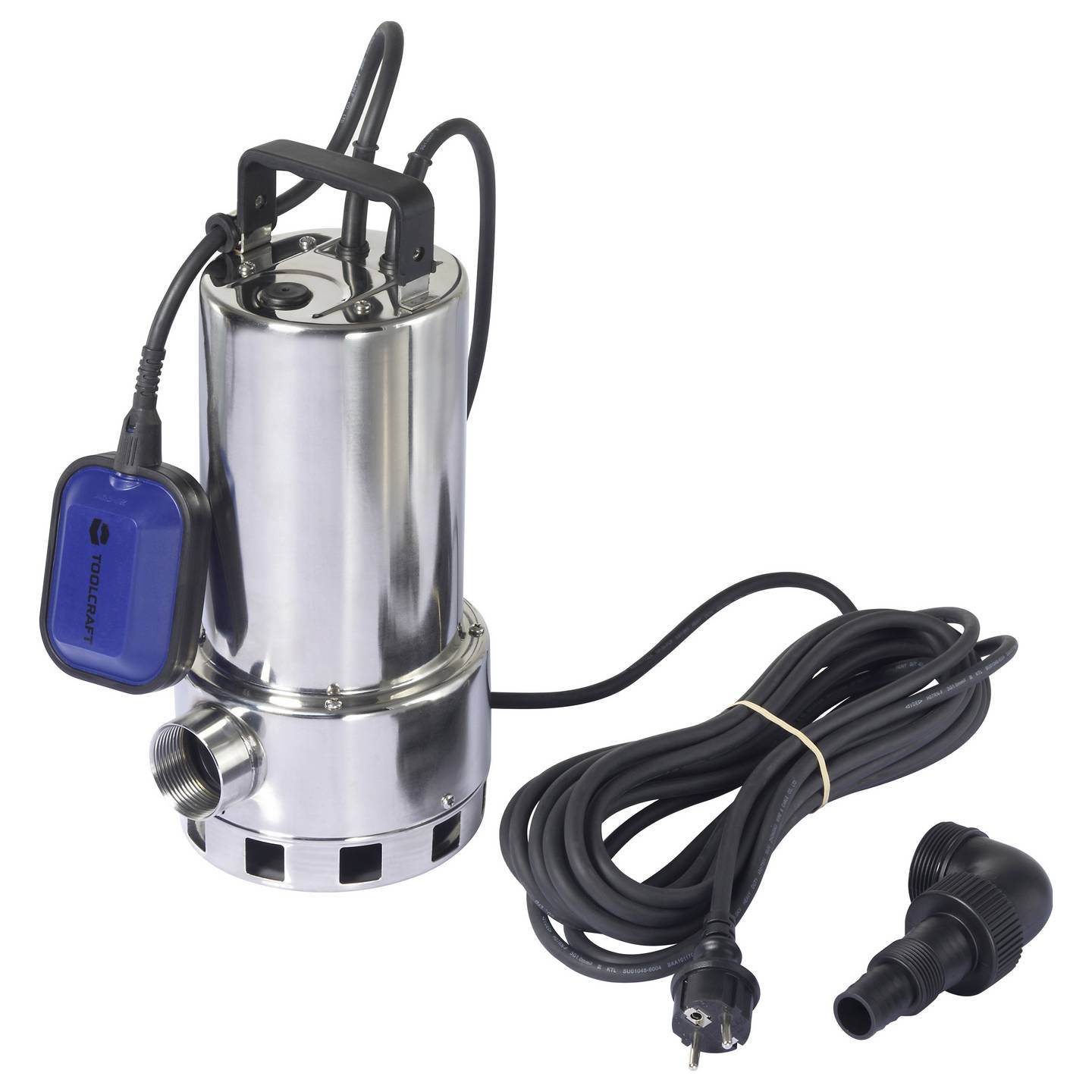 B-Ware Toolcraft Schmutzwasser Tauchpumpe Pumpe Wasserpumpe Edelstahl 18500 L 20mm 8m - 4064161337852