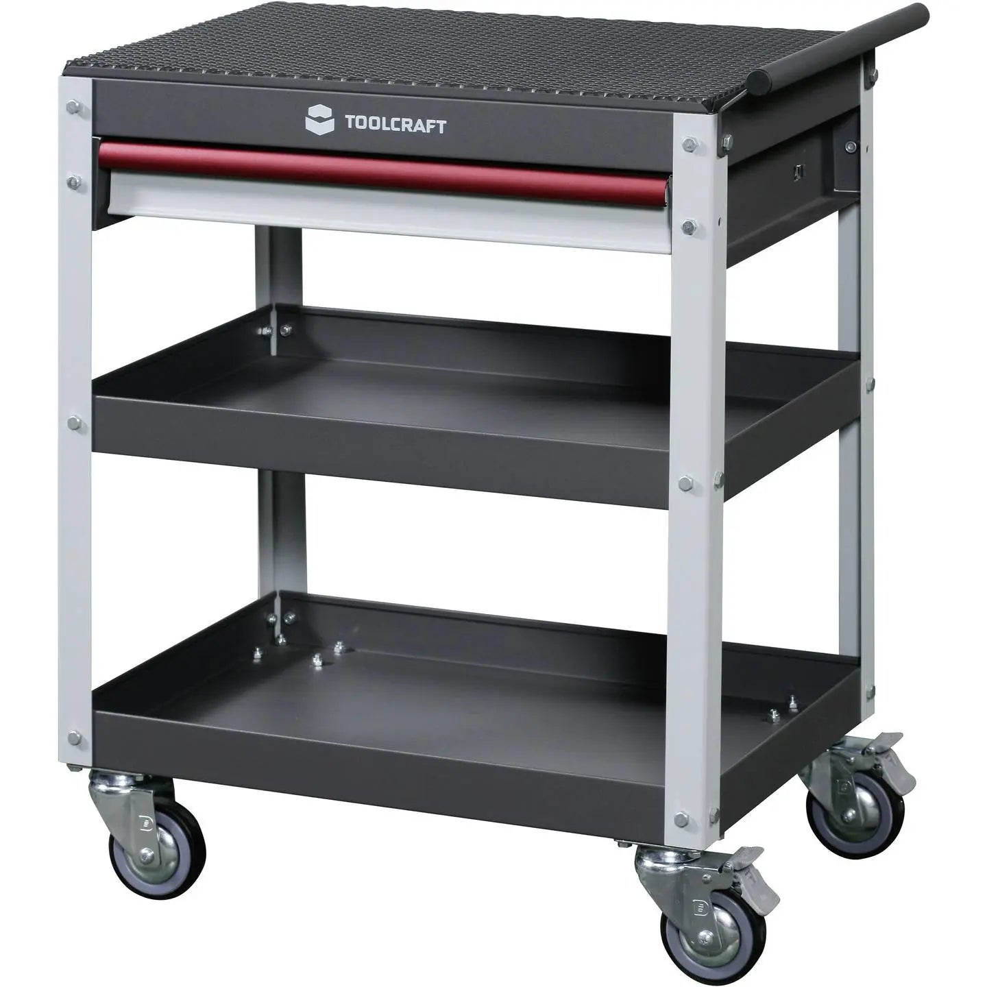 B-Ware Toolcraft Servicewagen Werkstattwagen Wagen Werkstatt Grau Rot 1 Schublade855 - 4016138833980