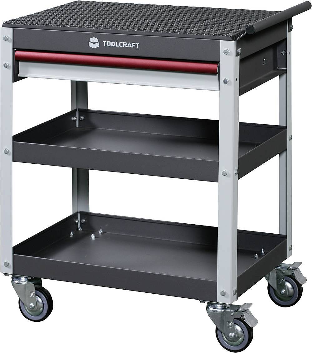 B-Ware Toolcraft Servicewagen Werkstattwagen Wagen Werkstatt Grau Rot 1 Schublade