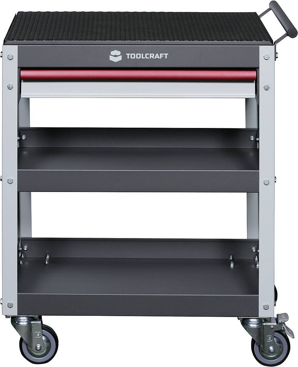 B-Ware Toolcraft Servicewagen Werkstattwagen Wagen Werkstatt Grau Rot 1 Schublade
