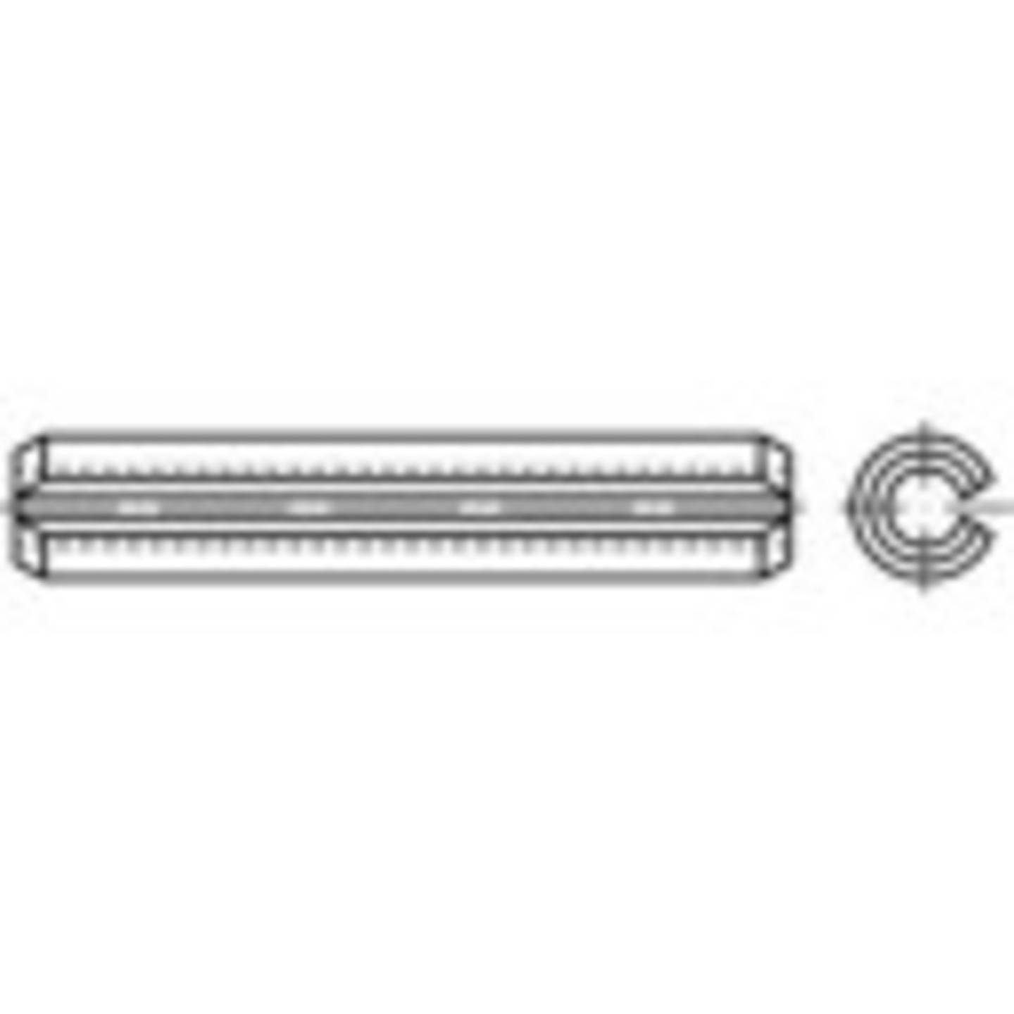 Toolcraft Spannstifte Hülsen 7 Mm X 36 Mm Federstahl Iso 8752 100 Stück B-Ware - 4053199207879