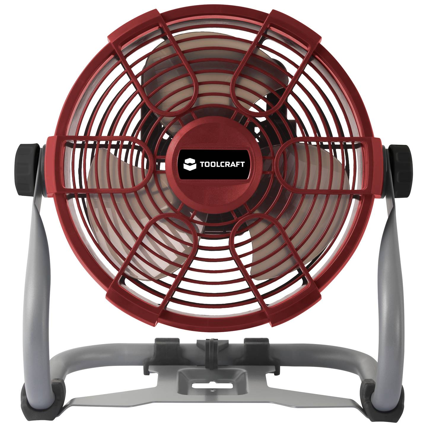 B-Ware Toolcraft Akku Ventilator Lüfter Led Kontrollleuchte Rot Grau Schwarz - 4064161196381