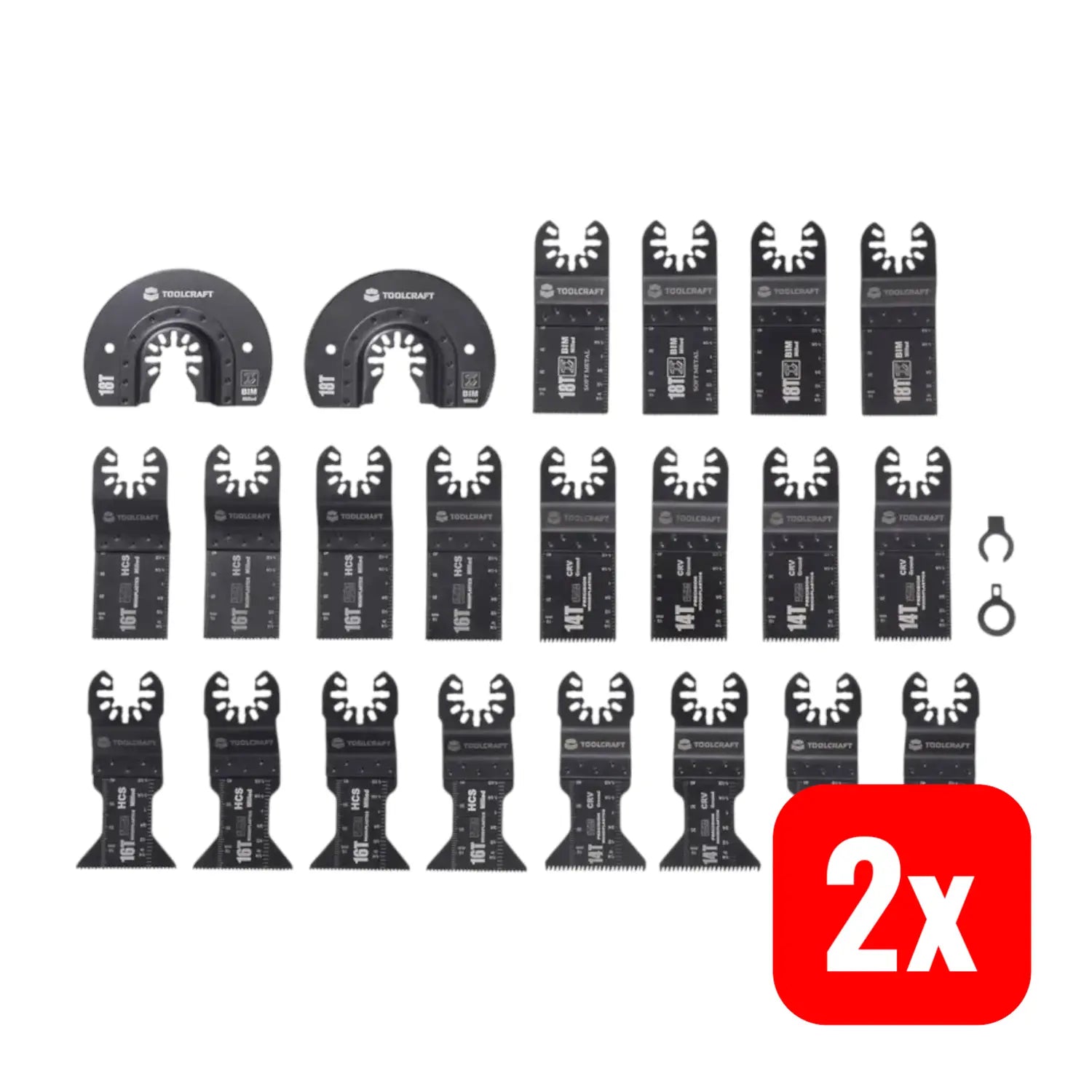 B-Ware Toolcraft Multifunktionswerkzeug Set Aufsatz Werkzeugaufnahme 24 Teilig 2 Sets - 4064161482149
