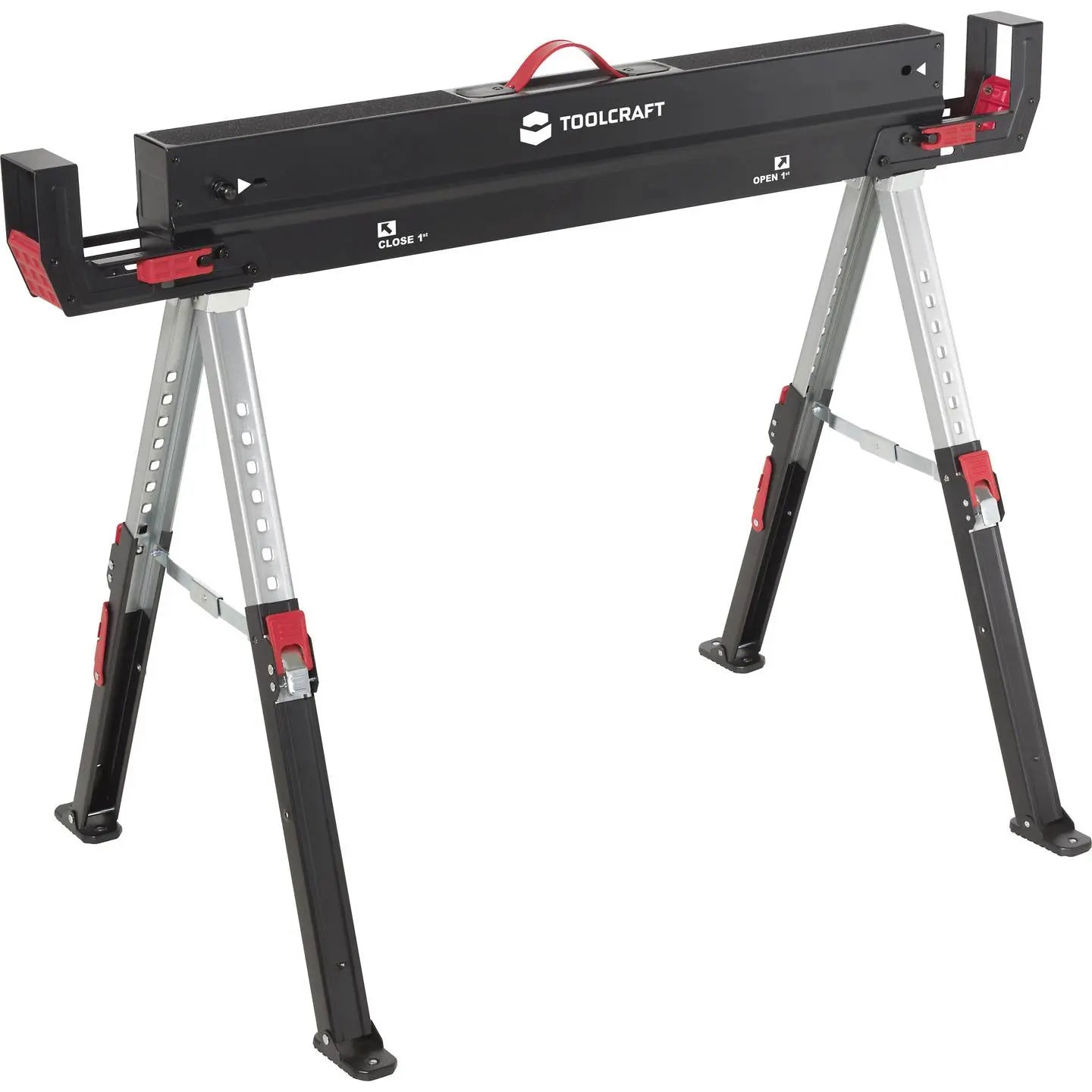 B-Ware Toolcraft Arbeitsbock Sägebock Stahl Klappbar Höhenverstellbar Werkstatt 590 Kg - 4064161482958