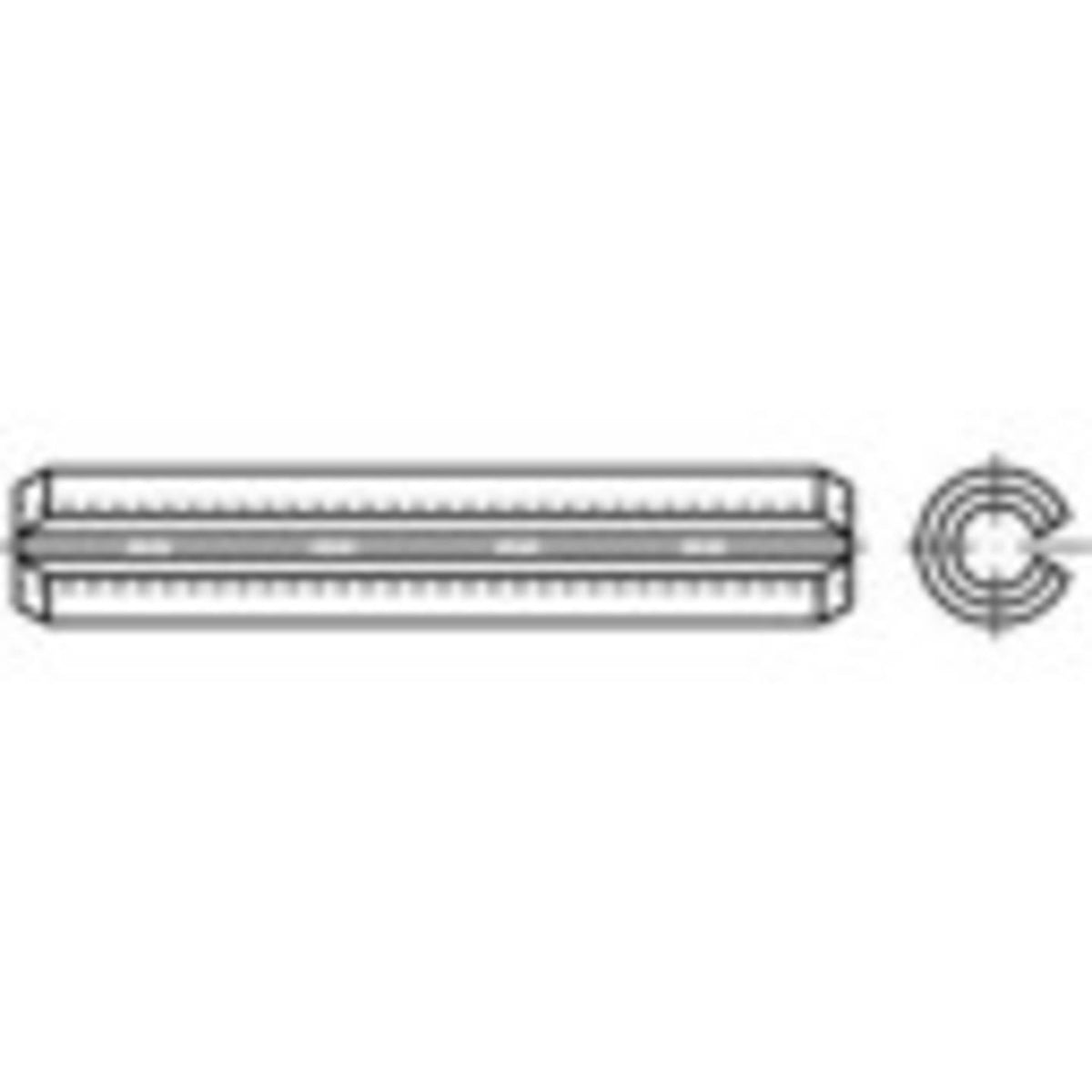 TOOLCRAFT Spannstifte Federstifte Verbindungselement 18 mm 120 mm 10 Stück - 4053199209873