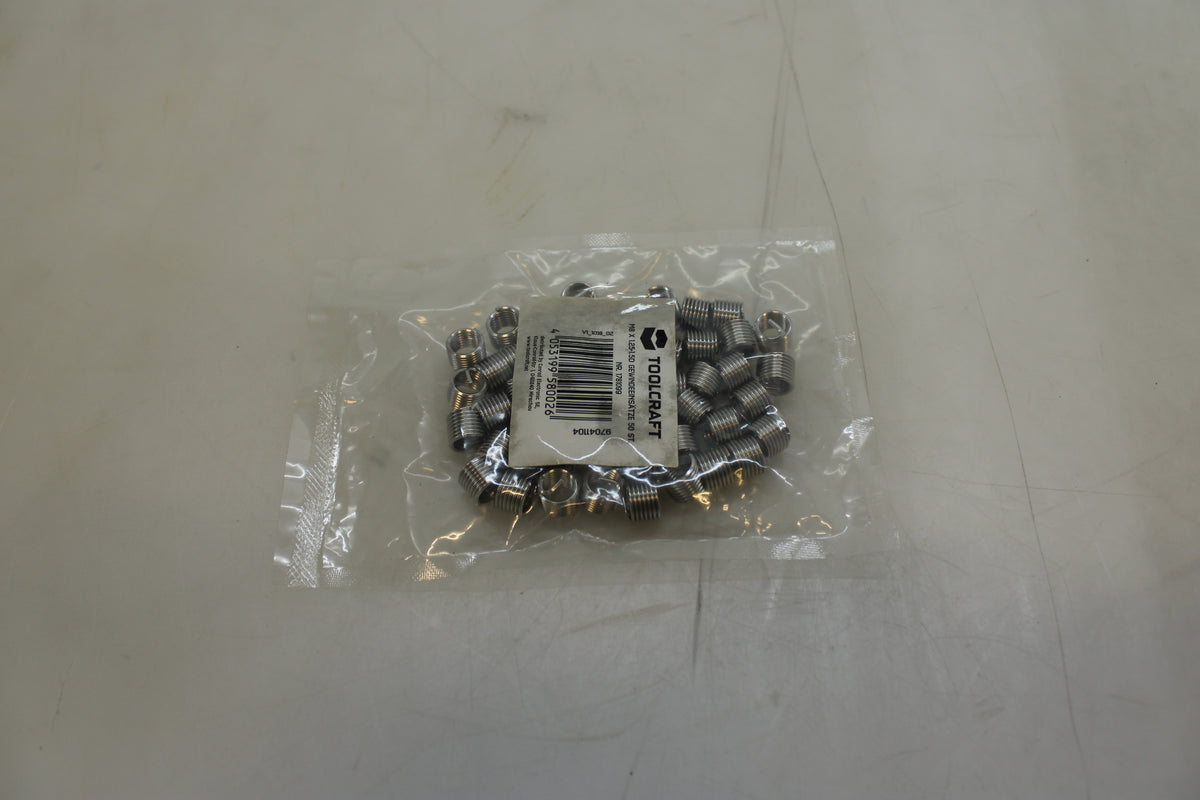 TOOLCRAFT TO-5343297 Gewindeeinsätze Gewindebuchsen M8 x 1.25 Edelstahl 92 SETS - 4053199580026