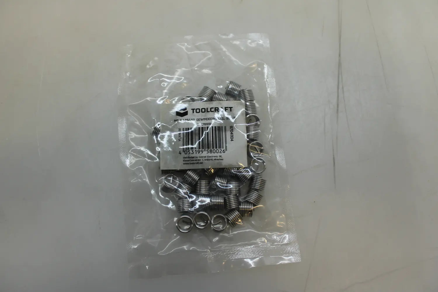 B-Ware Toolcraft To 5343297 Gewindeeinsätze Gewindebuchsen M8 X 1.25 Edelstahl 92 Sets - 4053199580026