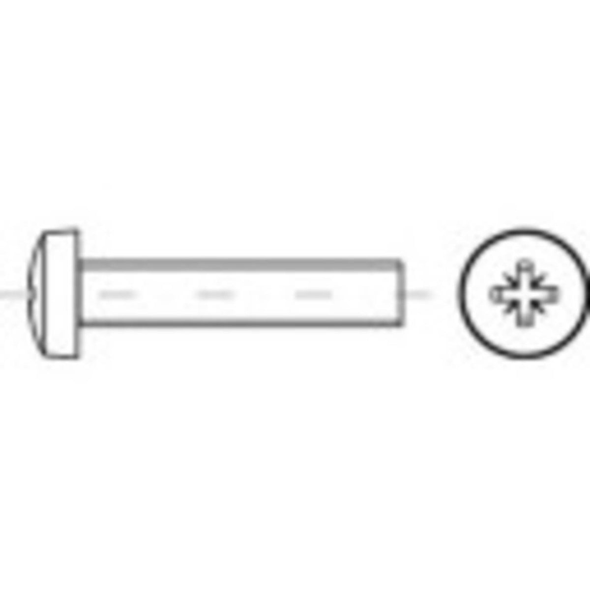 TOOLCRAFT Linsenschrauben Flachkopfschrauben Kreuzschlitz Phillips M1.6 1000St - 4053199642618
