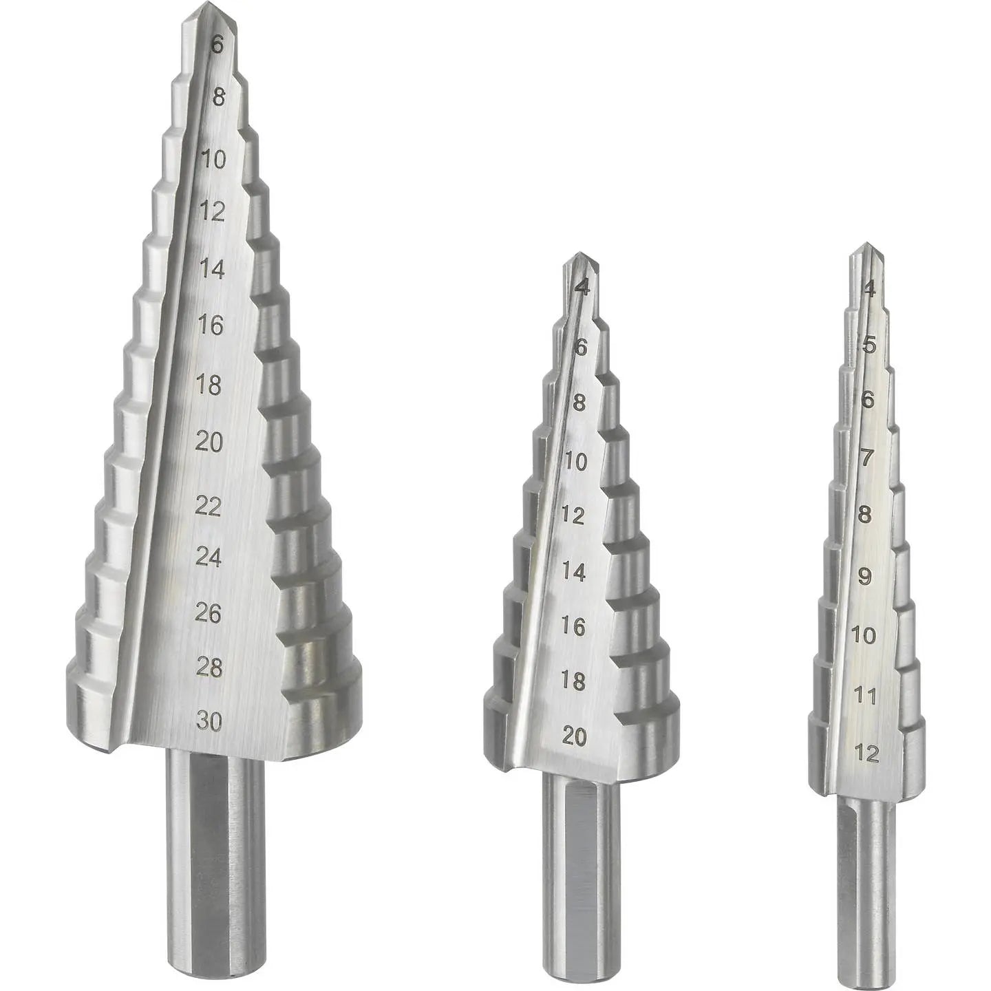 B-Ware Toolcraft Stufenbohrer Set Bohrer Hss Sortiment Metallbearbeitung 3 Teilig - 4064161076409