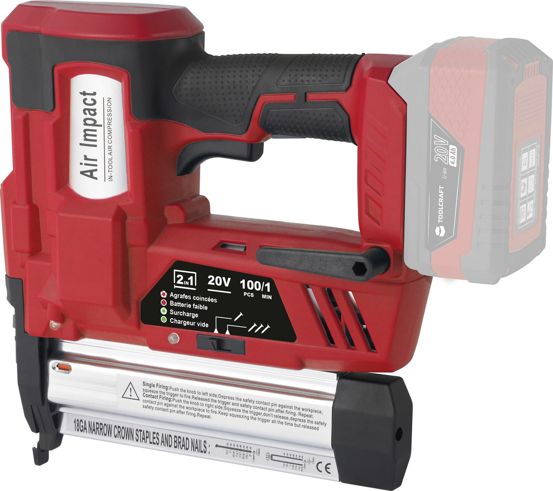 Toolcraft Akku Nagler Kabellose Nagelpistole Inkl Akku Lampe Ohne Akku Ladegerät B-Ware - 4064161194745