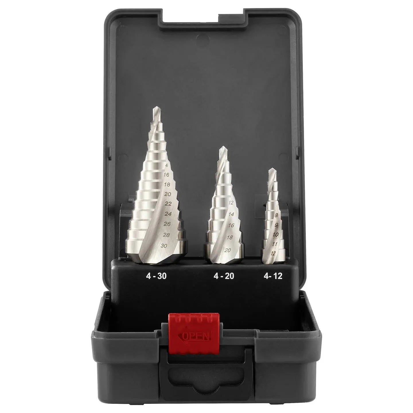 B-Ware Toolcraft Stufenbohrer Set Bohrer Spiralnut Aufbewahrungsbox Hss Metall - 4064161341064