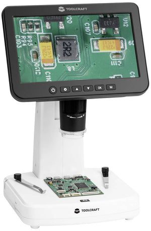 B-Ware TOOLCRAFT TO-9407067 Digital-Mikroskop 300 x Auflicht Durchlicht Messwerkzeug