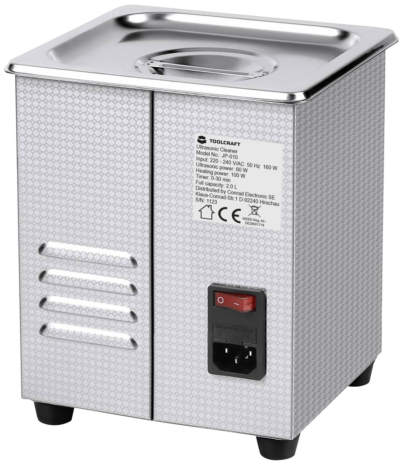 B-Ware Toolcraft Usc200 Ultraschallreiniger Schmuckreiniger Werkzeugreiniger Siehe Text - 4064161294117