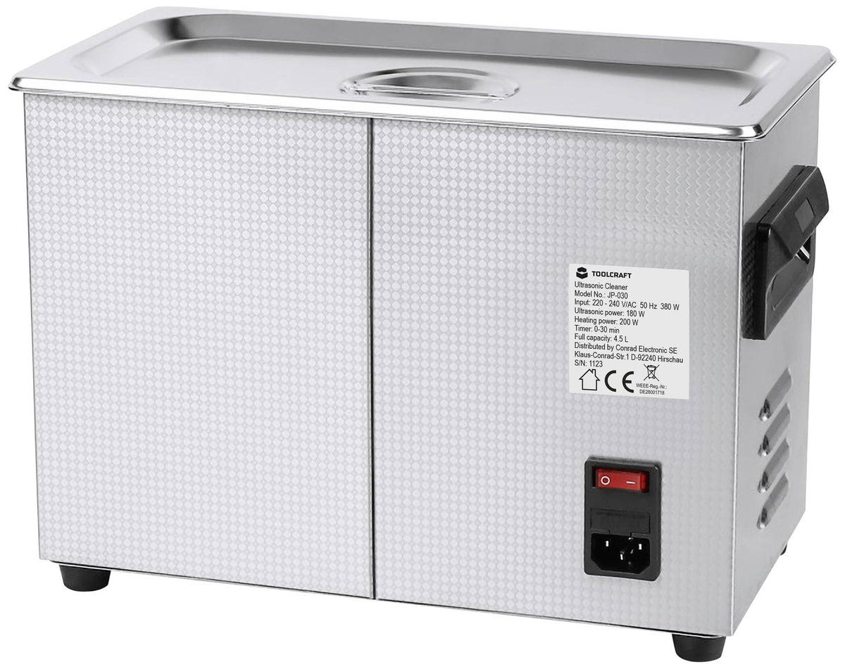 TOOLCRAFT USC-450 Ultraschallreiniger Schmuck Werkstatt Bürobedarf 380 W 4.5 l - 4064161294124