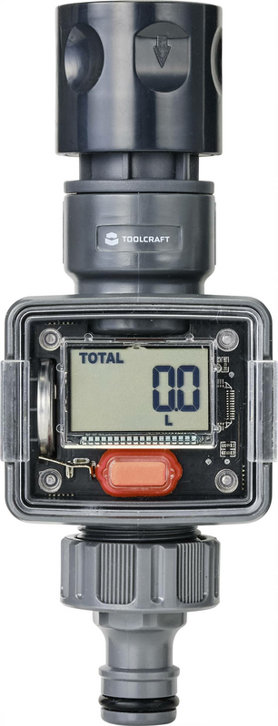 B-Ware Toolcraft Wasserzähler Wasser Durchflussmesser Wasserverbrauch Wasseruhr Garten