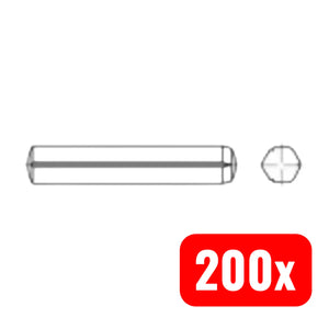 B-Ware Toolcraft Zylinderkerbstift Stift Stahl Din 1473 Stift 3 Mm 32 Mm 200 Stück