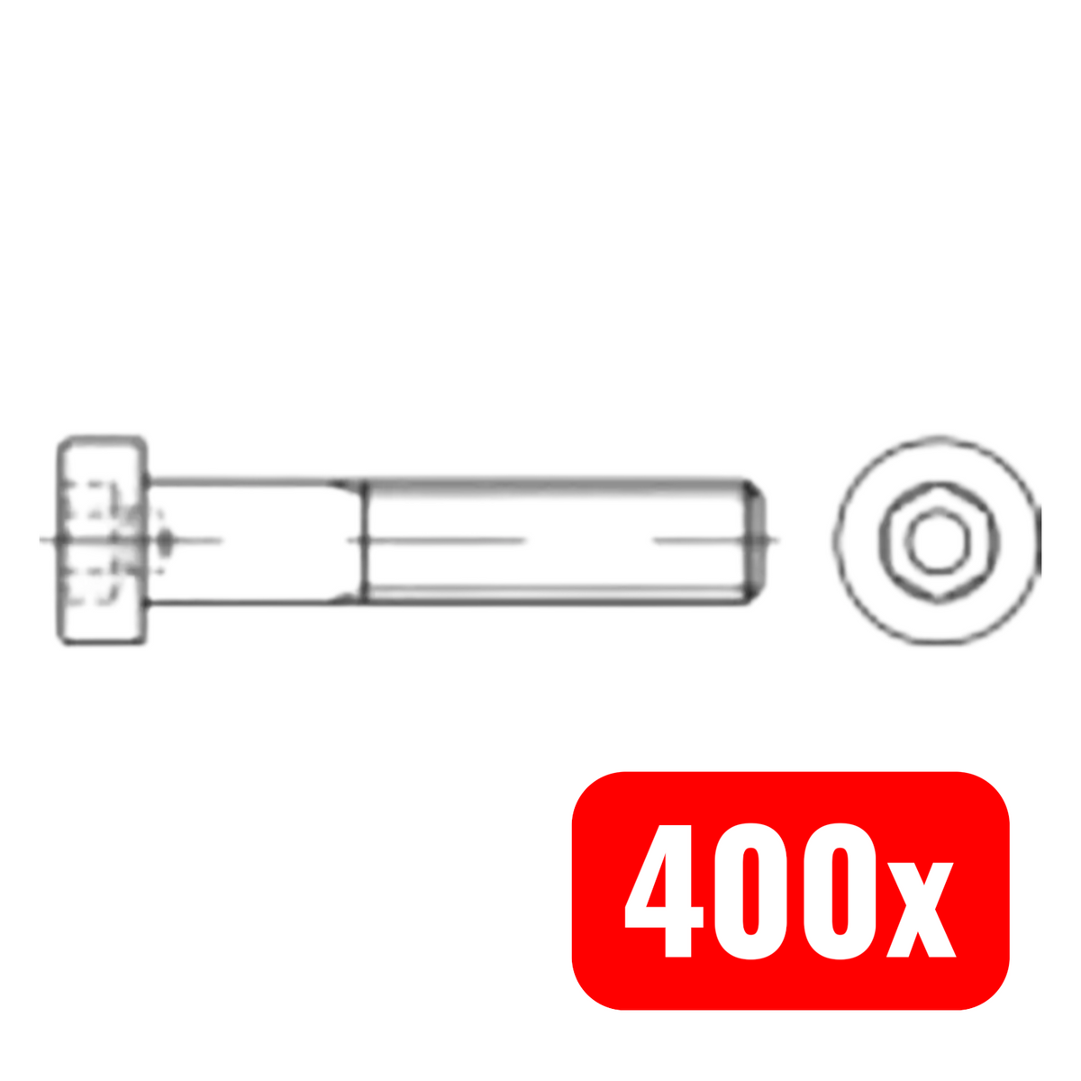 Toolcraft Schraube Edelstahl M8 25mm Zylinderkopf Innensechskant 400 STÜCK - 4053199444403