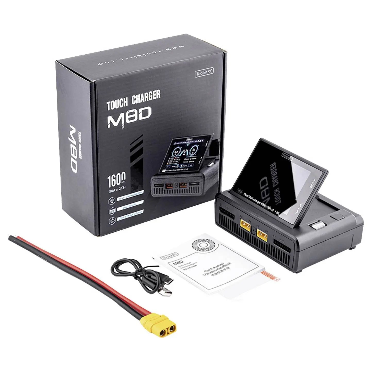 B-Ware Toolkit Rc M8 D Ladegerät Akku Lader Modellbau Lipo Ladegerät Touchscreen 2 Kanal - 6972969830339