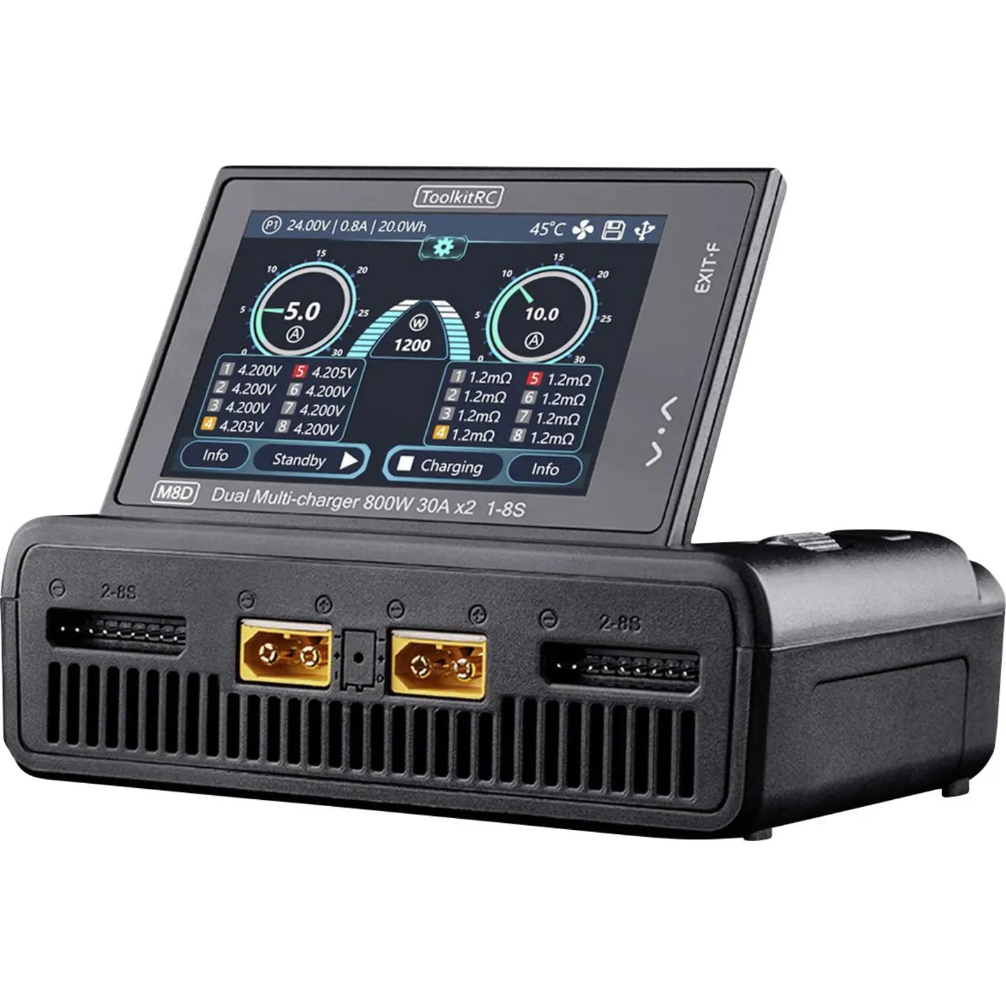 B-Ware Toolkit Rc M8 D Ladegerät Akku Lader Modellbau Lipo Ladegerät Touchscreen 2 Kanal - 6972969830339