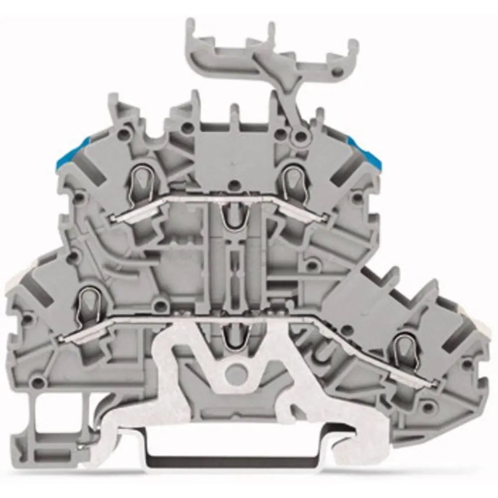 B-Ware Wago 2000 2258 Doppelstock Durchgangsklemme 3,50mm Zugfeder L Grau 50 Stück