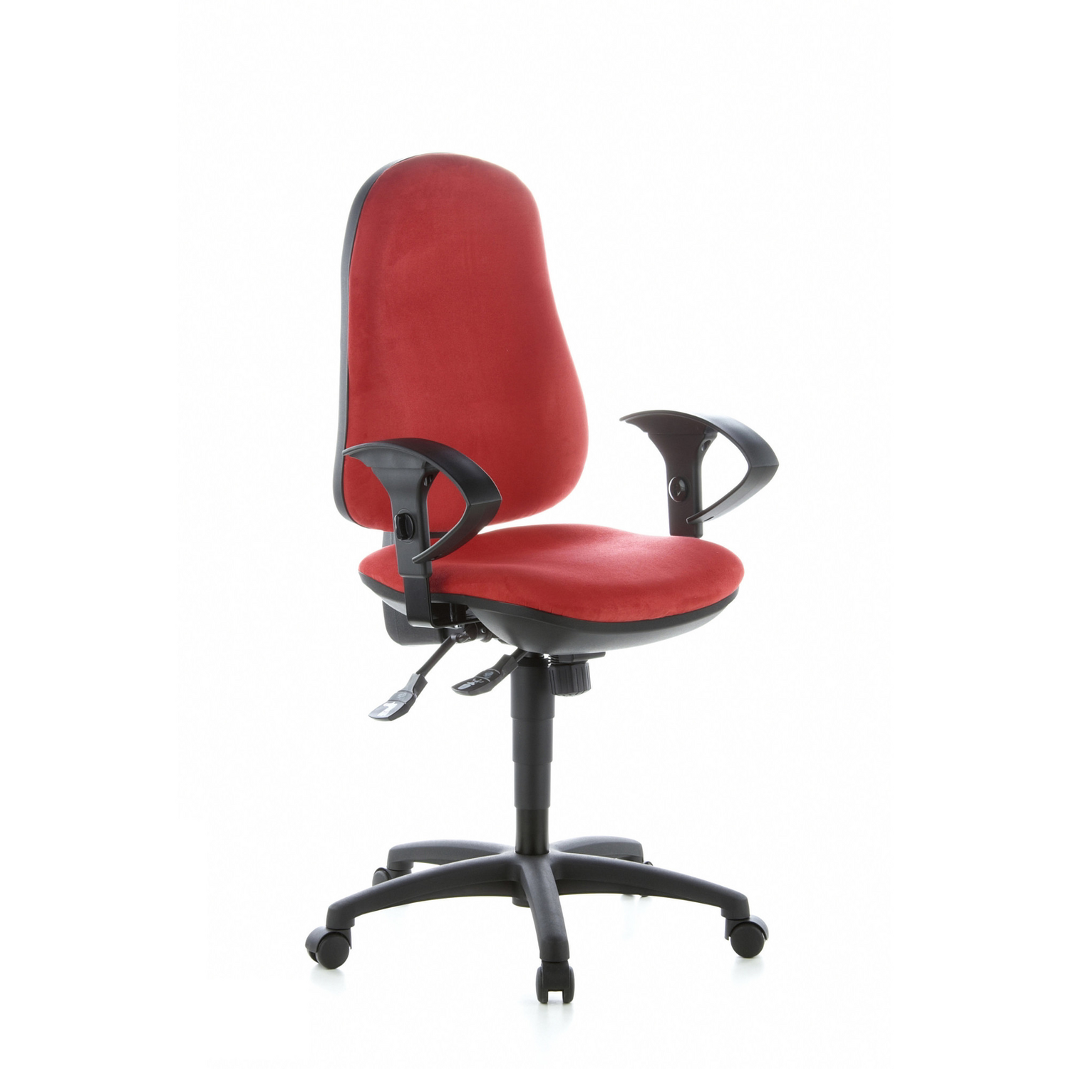 B-Ware Topstar Bürostuhl Drehstuhl Stuhl Ergo Sydney Stoff Rot Bandscheibensitz Lehne - 4014296042268