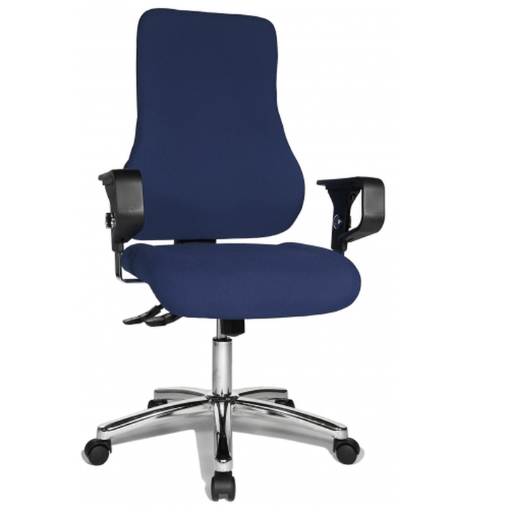 Topstar Bürostuhl Drehstuhl Stuhl Melbourne Al X3 Blau Armlehne Synchronmechanik B-Ware