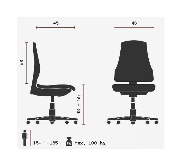 B-Ware Topstar Bürostuhl Wellpoint 10 Stoff Blau Bandscheibensitz Lendenstütze Stuhl - 4014296645667