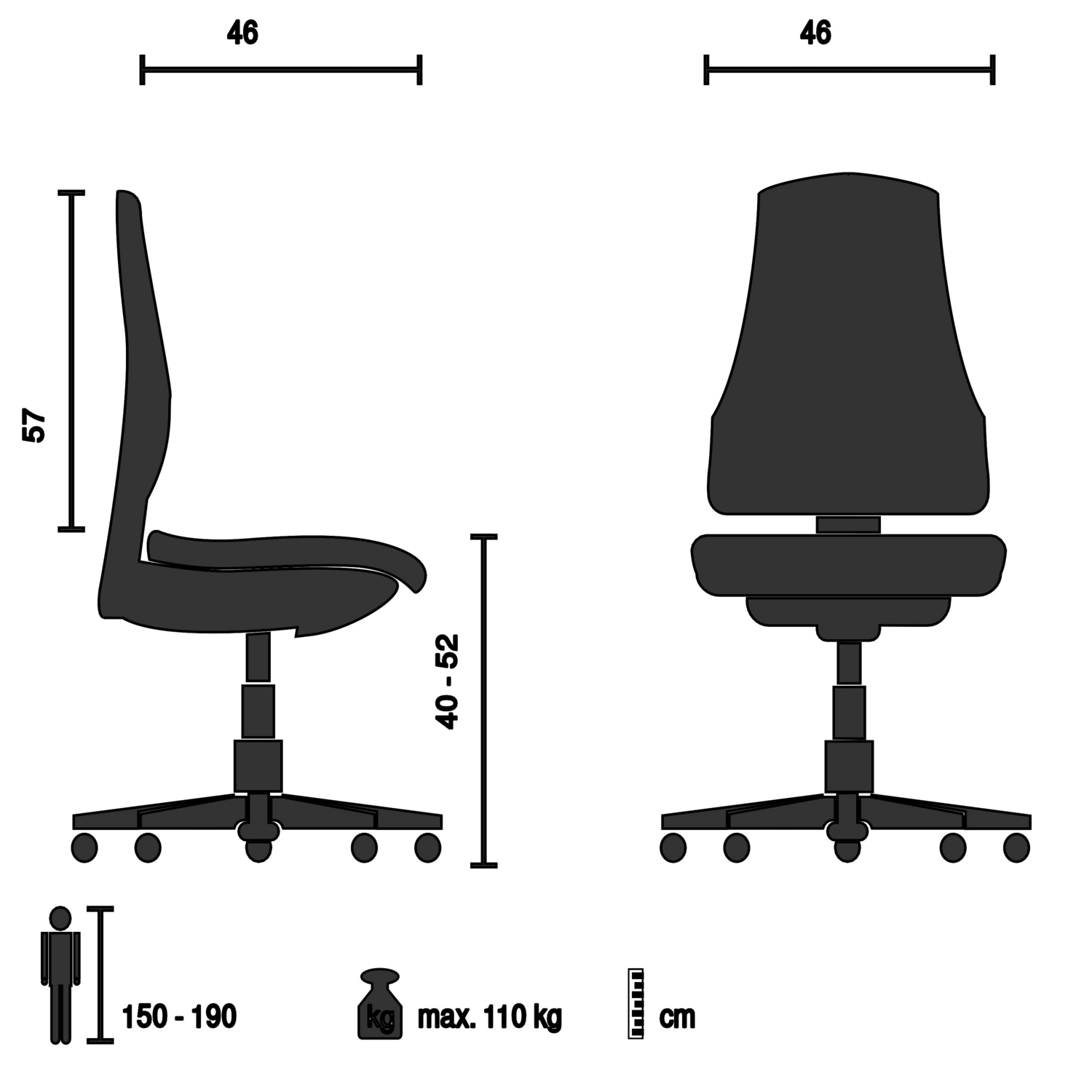B-Ware Topstar Point 60 Stoff Schwarz Bürostuhl Drehstuhl Schreibtischstuhl Siehe Text - 4014296541730