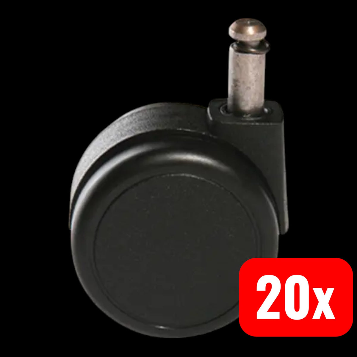TOPSTAR Doppelrollen Bürodrehstuhl weich 55mm 10mm Stift 25mm 5er-Pack 4 SETS - 4014296624068