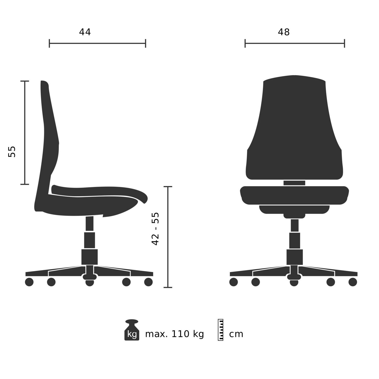 B-Ware Topstar Bürostuhl Drehstuhl Wellnessstuhl Sitness Profi Schwarz Orthositz Stuhl - 4014296327518