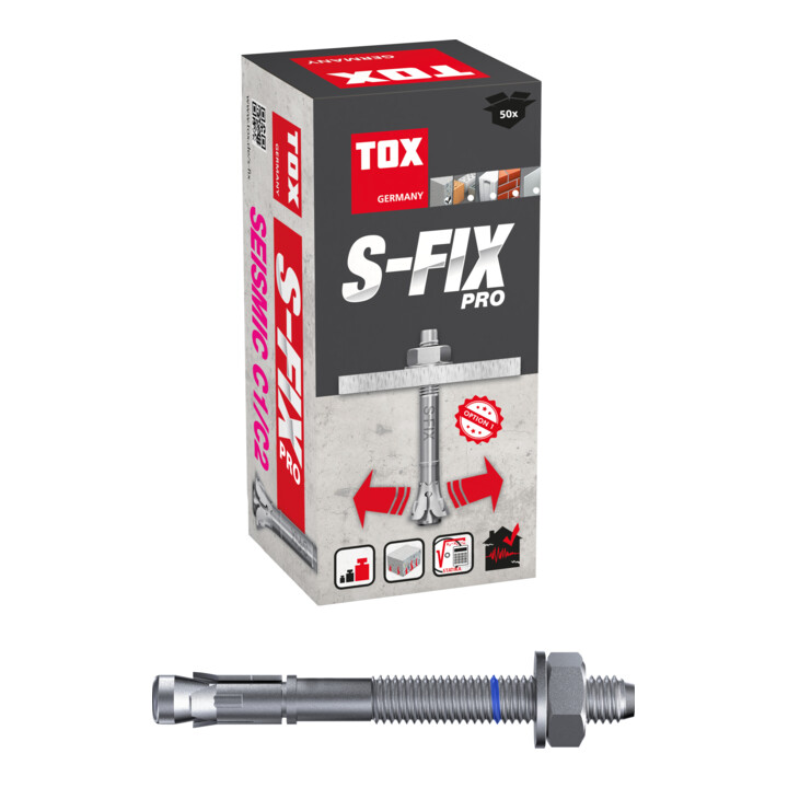 Tox Bolzenanker Anker Befestigung M10x90 Galvanisch Verzinkt Sofort Belastbar B-Ware