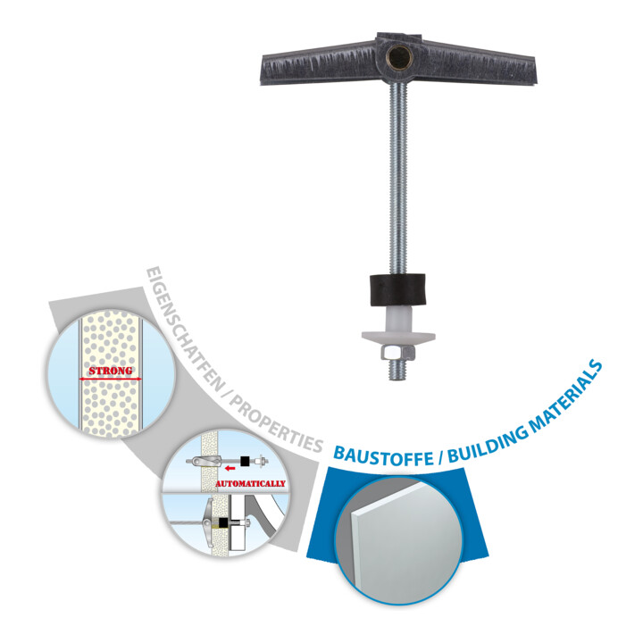 Tox Waschtischbefestigung Oase Spagat M10 Befestigung Wandplatte Metall 10 Stück B-Ware - 4049563005158