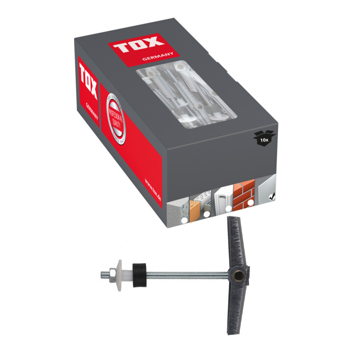 Tox Waschtischbefestigung Oase Spagat M10 Befestigung Wandplatte Metall 10 Stück B-Ware - 4049563005158