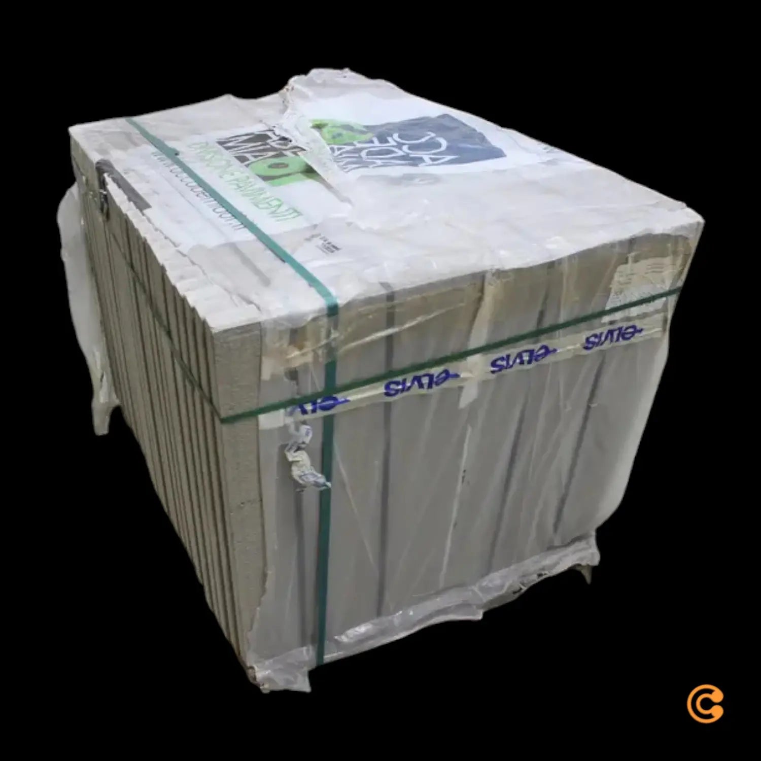 B-Ware Accademia Tp Bergamo Platte Fliese Weissgrau  40x80x39cm 56 Stück - 8057165100474