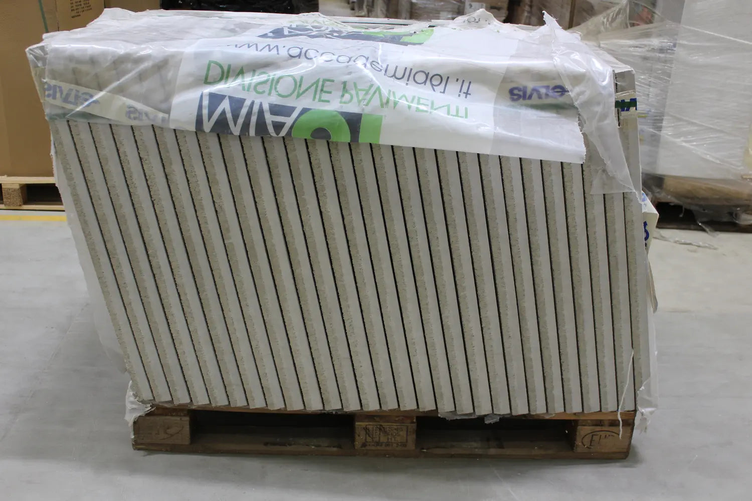 B-Ware Accademia Tp Bergamo Platte Fliese Weissgrau  40x80x39cm 56 Stück - 8057165100474