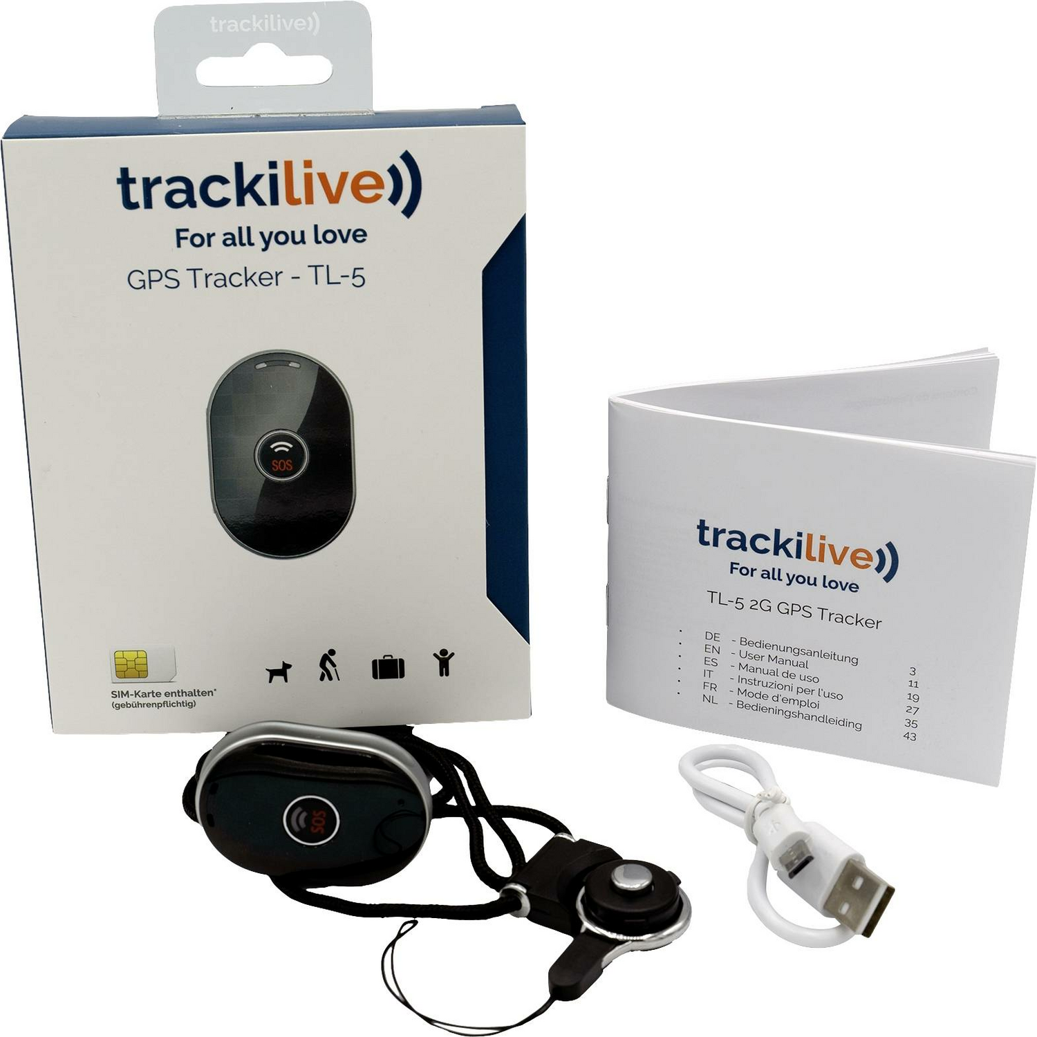 B-Ware Trackilive Gps Tracker Haustiertracker Personentracker Fahrzeugtracker Schwarz   - 4260177670734