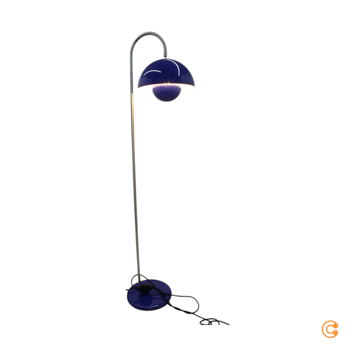 &Tradition Stehleuchte Pilzlampe FlowerPot VP12 Kobaltblau Standlampe 1960er - 5705385043899